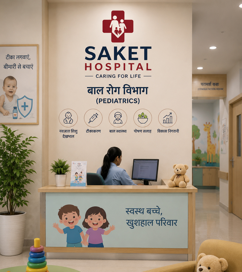 Pediatric Department at Saket Hospital Agra
